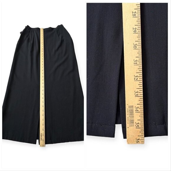 Vintage 90s, Y’s Yohji Yamamoto Dark Navy wool midi‎ skirt, Size L - Picture 12 of 13